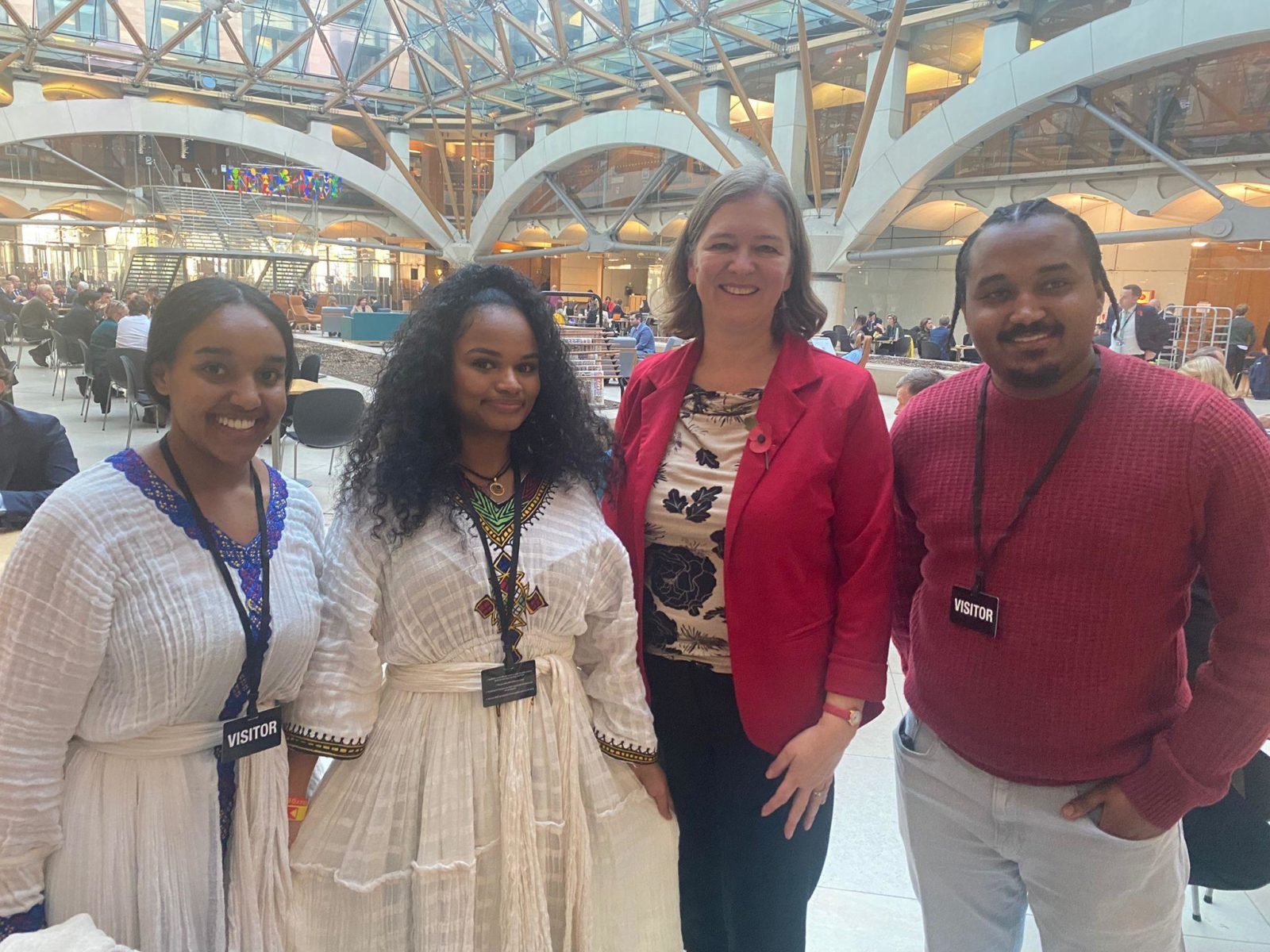 Fleur Anderson MP meeting with Tigrayan constituents in Parliament to discuss the ongoing conflict in Tigray. 