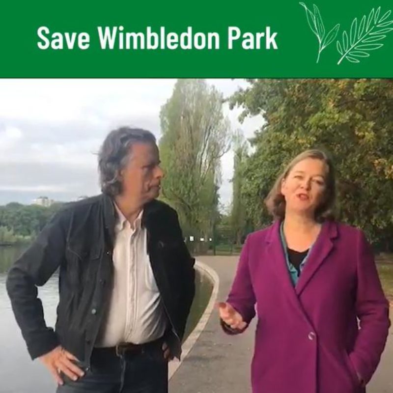 Fleur Anderson MP filmed talking about AELTC proposals in Wimbledon Park. 