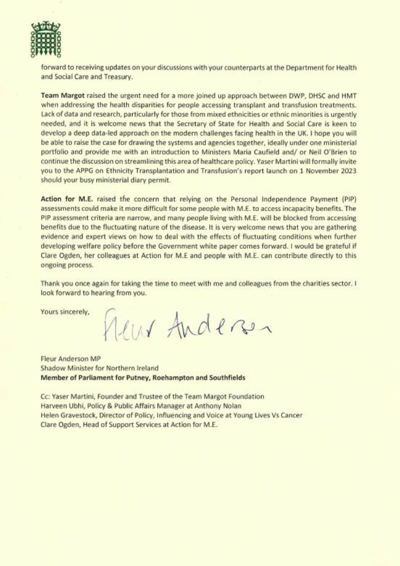 Letter to Minister Tom Pursglove 2/2