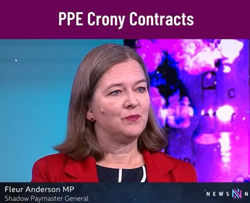 Screenshot of Fleur Anderson MP on Newsnight