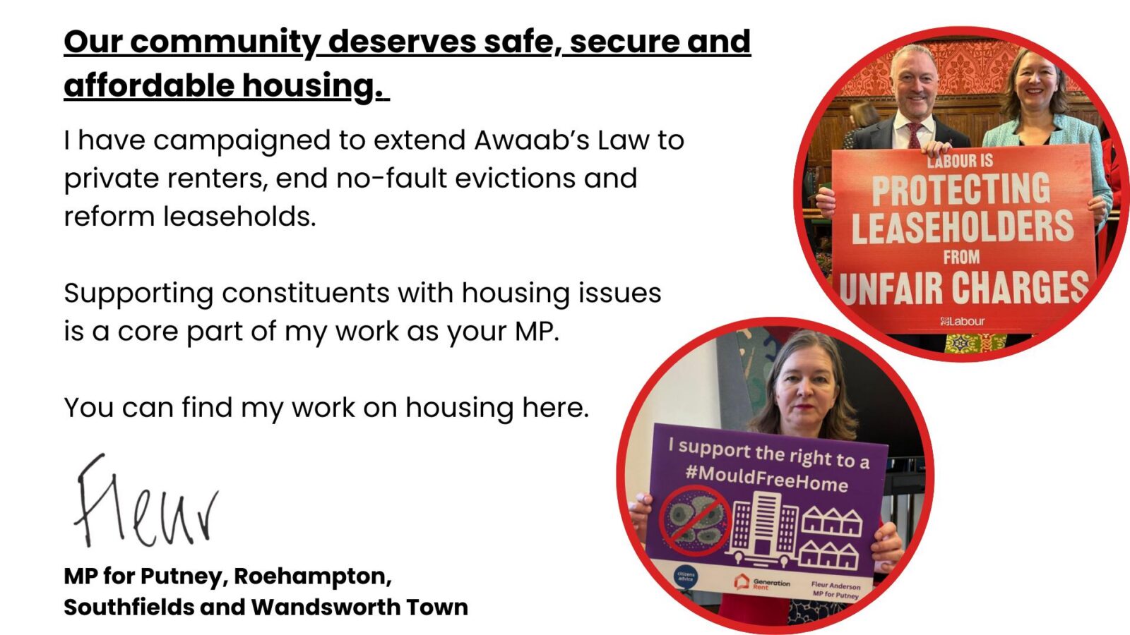 Our community deserves safe, secure and affordable housing.